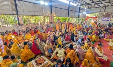 गायत्री महायज्ञ की महापूर्णाआहूति संपन्न हुई 